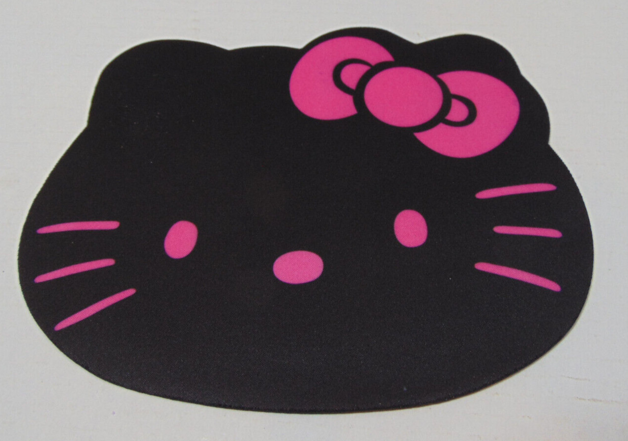 Hello Kitty Styling Mouse Pad For Computer PC Laptop Non Slip Black with Bow