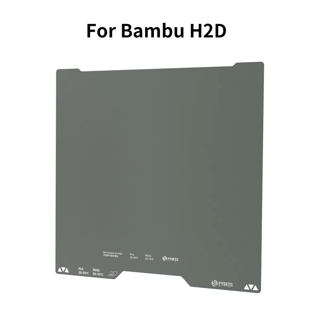 Double-Sided Steel Build Plate for 3D Printer Heatbed, Fits H2D H2S X1 P1 A1