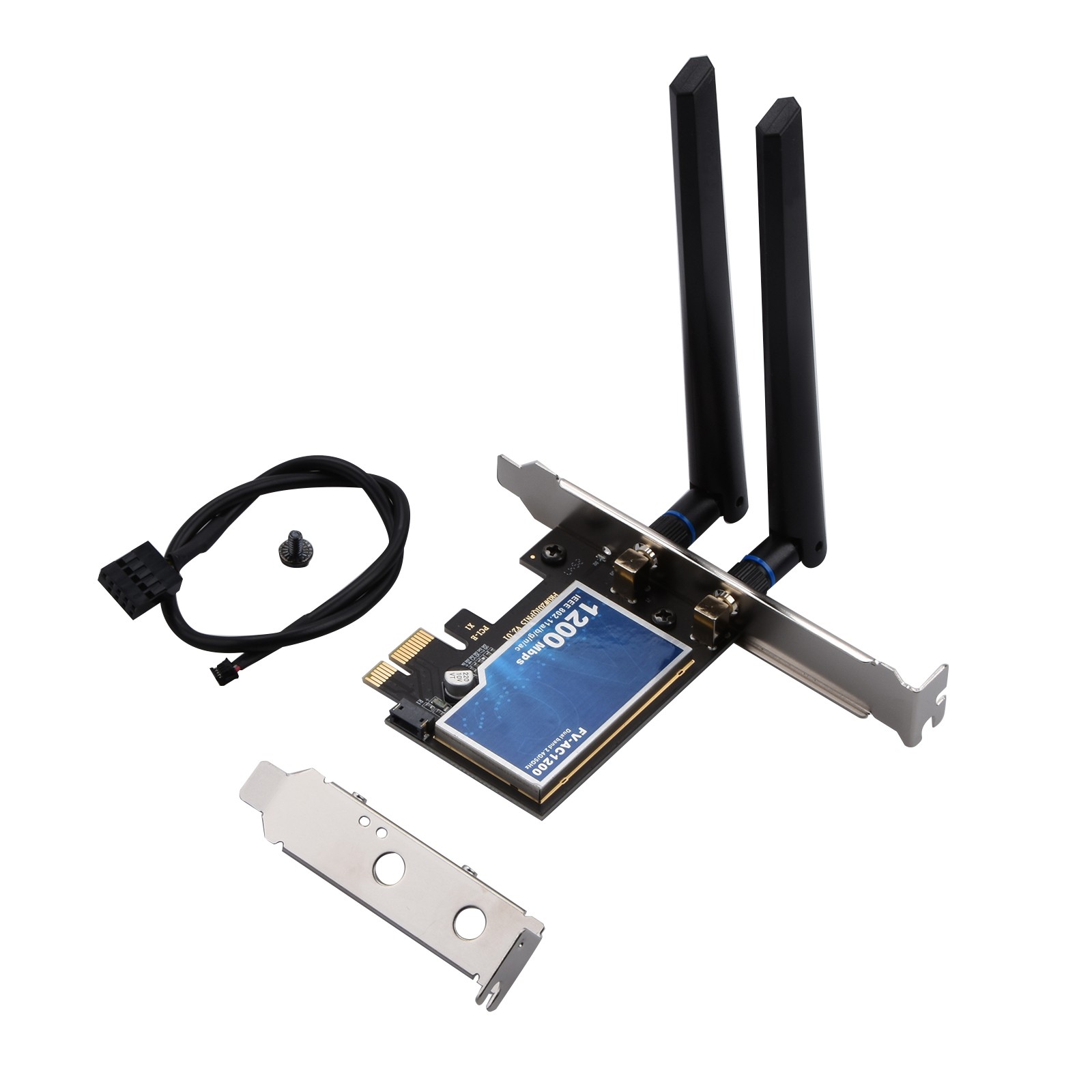 Dual Band PCIe Wireless Card FV-AC1200 867Mbps 5GHz BT4.0 for Desktop Win10/11