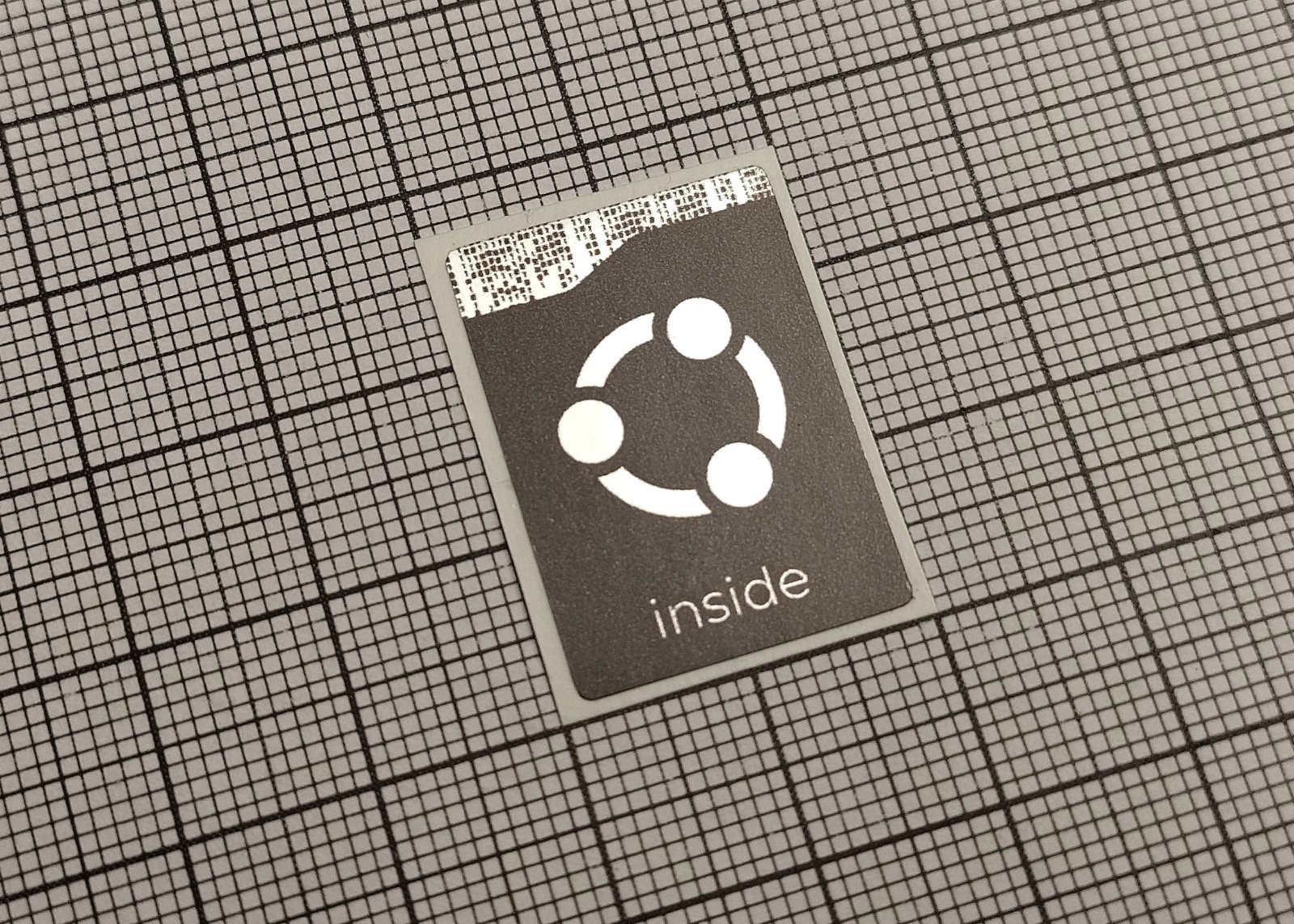 5 x Black & Silver Ubuntu Linux Inside New Logo Stickers For The Computer Case