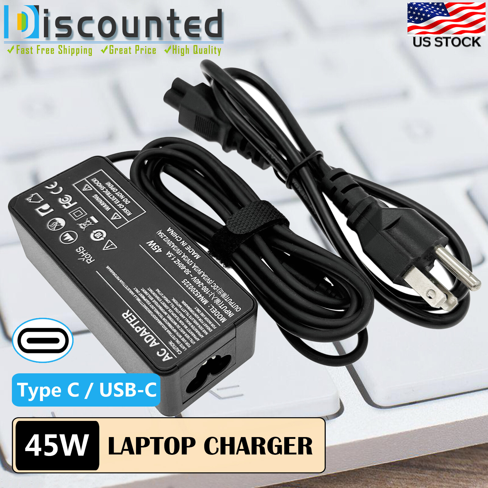AC Adapter Charger For Samsung Galaxy Chromebook 2 XE530QDA-KA1US XE530QDA-KA2US