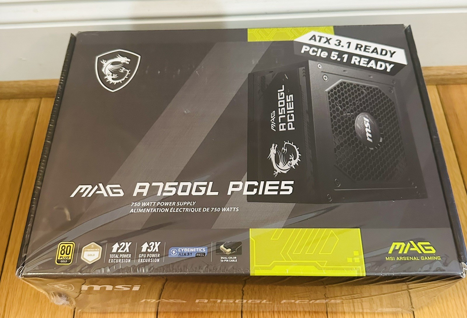 MSI - MAG A750GL PCIE 5 750W ATX 3.1 Full Modular 80+ Gold Gaming Power Supply