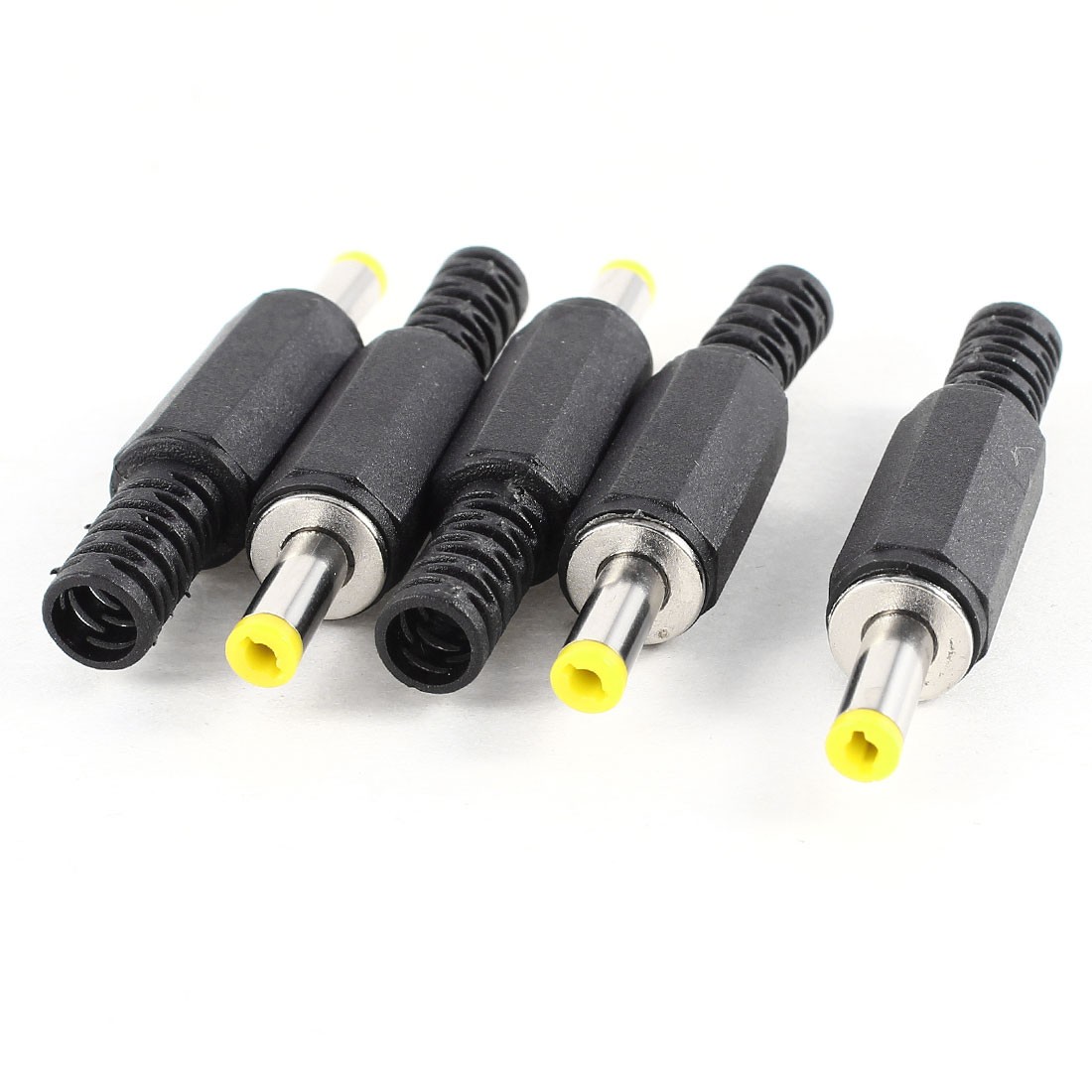 5 Pcs DC Cable Jack Power Supply Male DC Connectors 5.5mm x 2.5mm