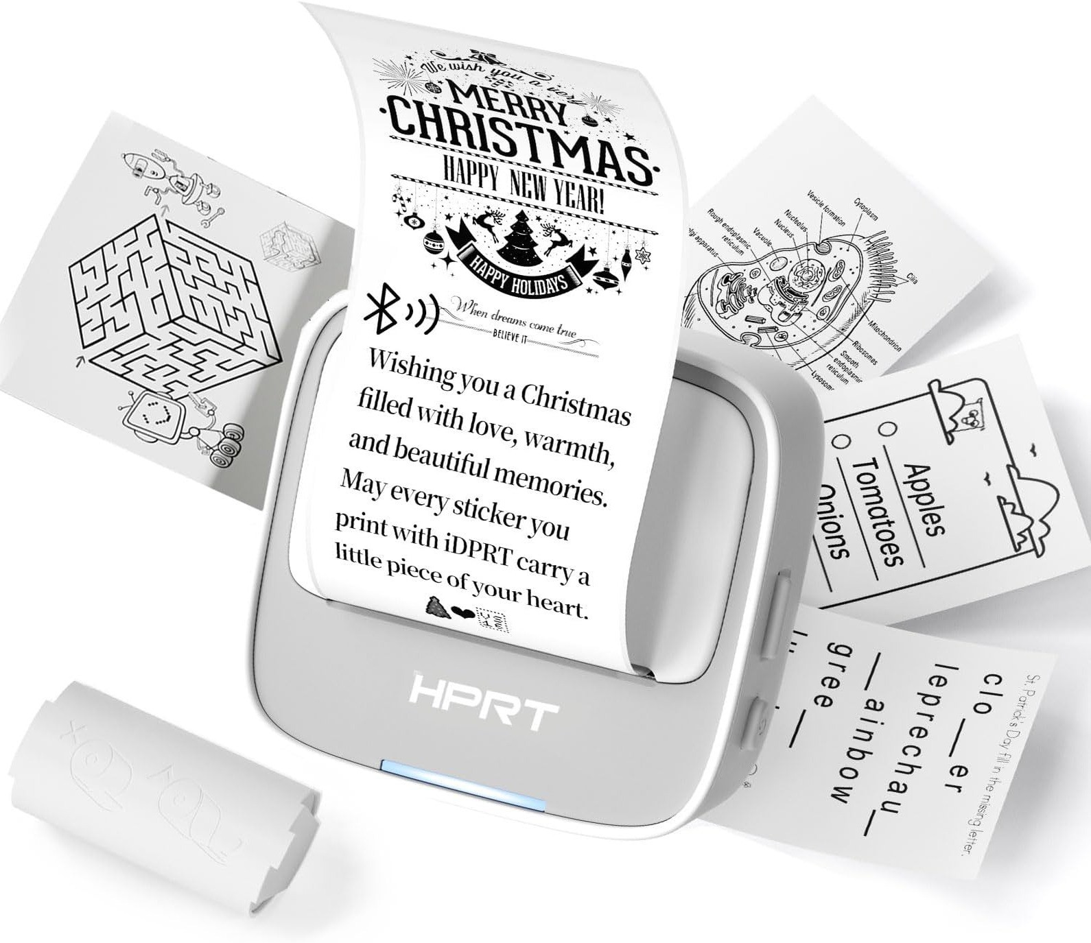 Mini Sticker Printer Bluetooth Thermal Label Maker Portable Inkless Printer. NEW