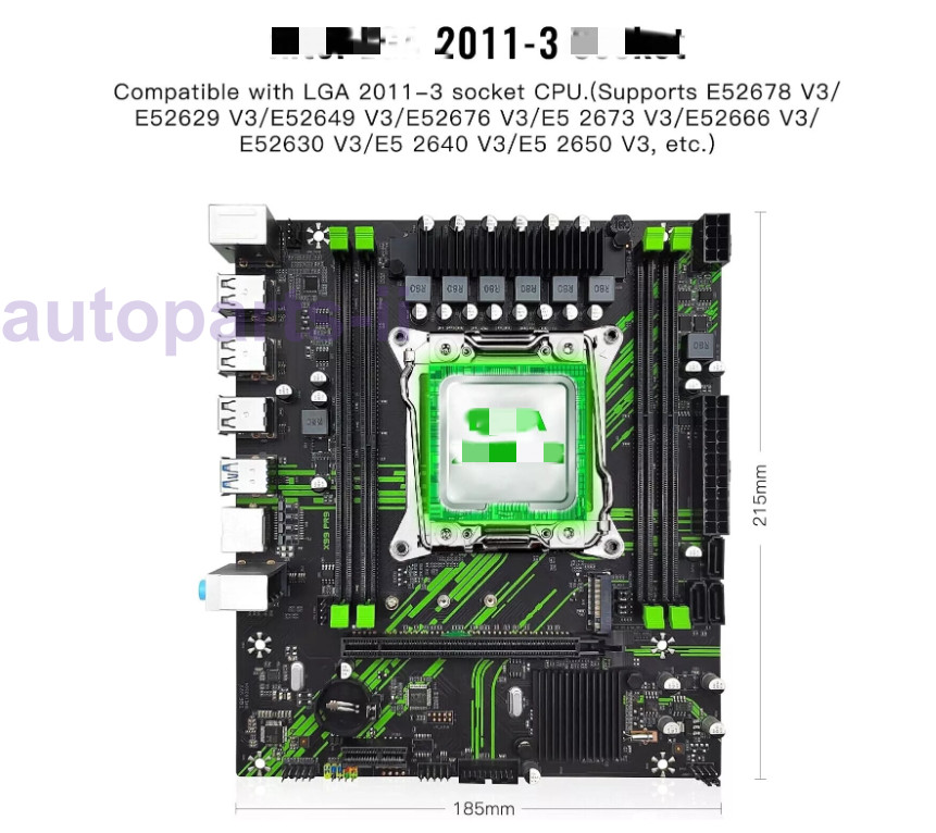 X99 PR9 Mainboard FOR Intel Xeon E5 V3 V4 LGA 2011-v3 Sockel Prozessor (DDR4)