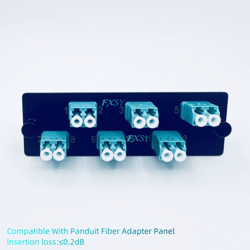 Fiber Optic Adapter Panel OM3 OM4 SM 6 LC Duplex Compatible Panduit FMT