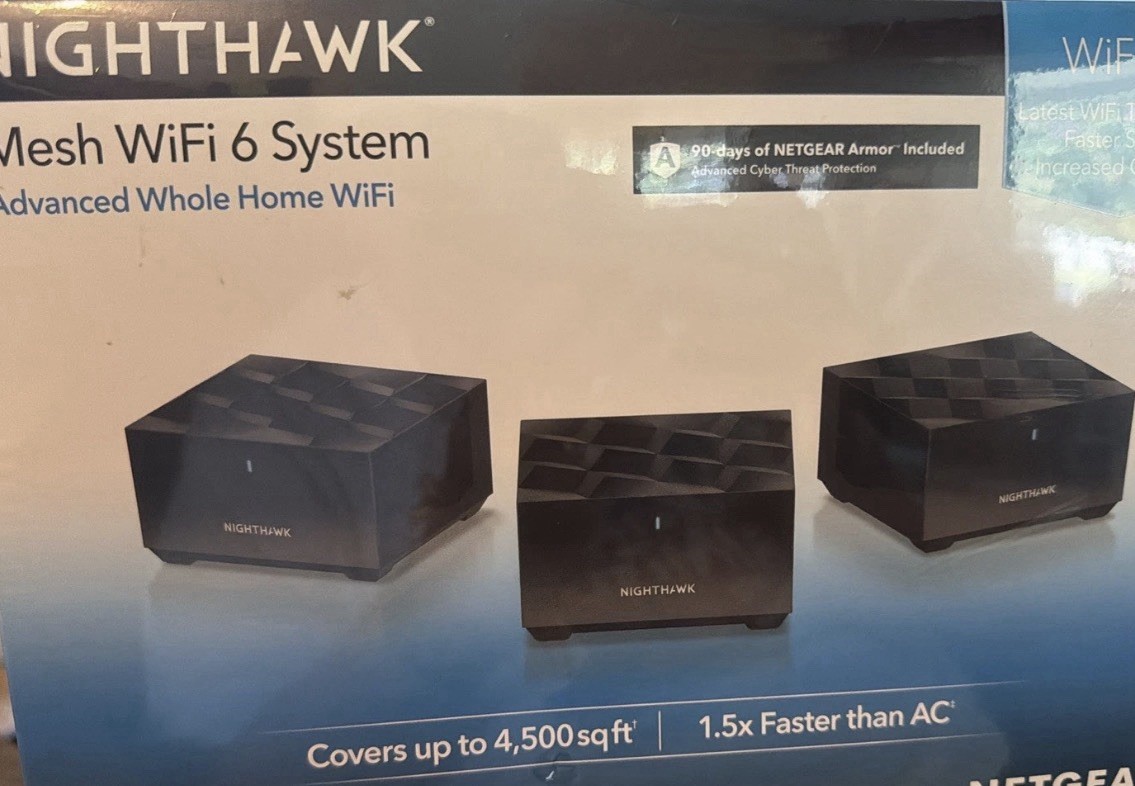 NETGEAR Nighthawk Mesh WiFi 6 System Advanced Whole Home Faster 4,500 sq ft  NEW