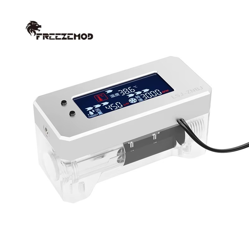 Freezemod LCD Water Flow Alarm Meter PC Cooling Temp Monitor LSJ-ZNBJ