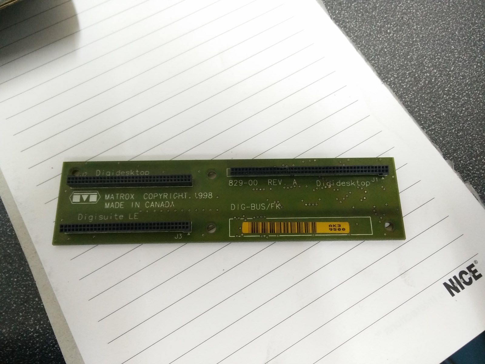 MATROX 829-00 REV: A Digidesktop DIG-BUS/FK Digisuite LE Module - 