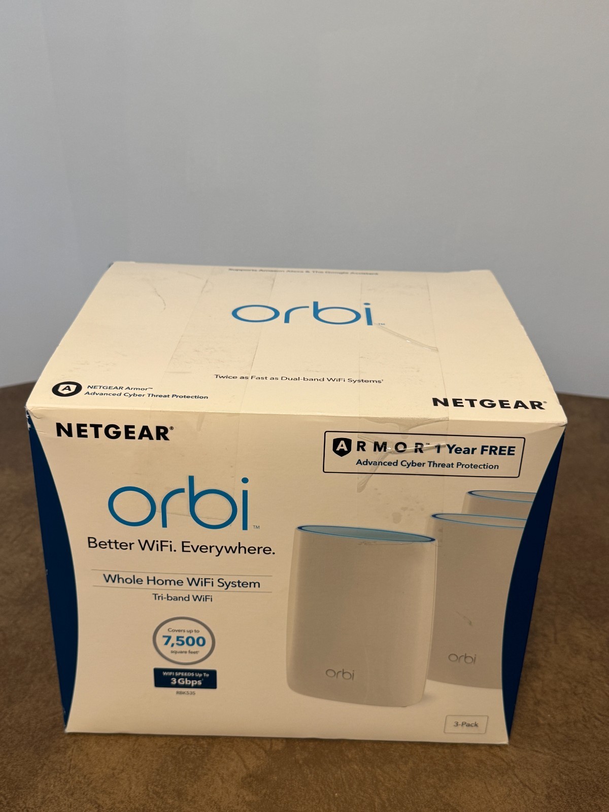 NETGEAR Orbi RBK53S AC3000 Tri-Band Mesh WiFi System 3-Pack – Open Box