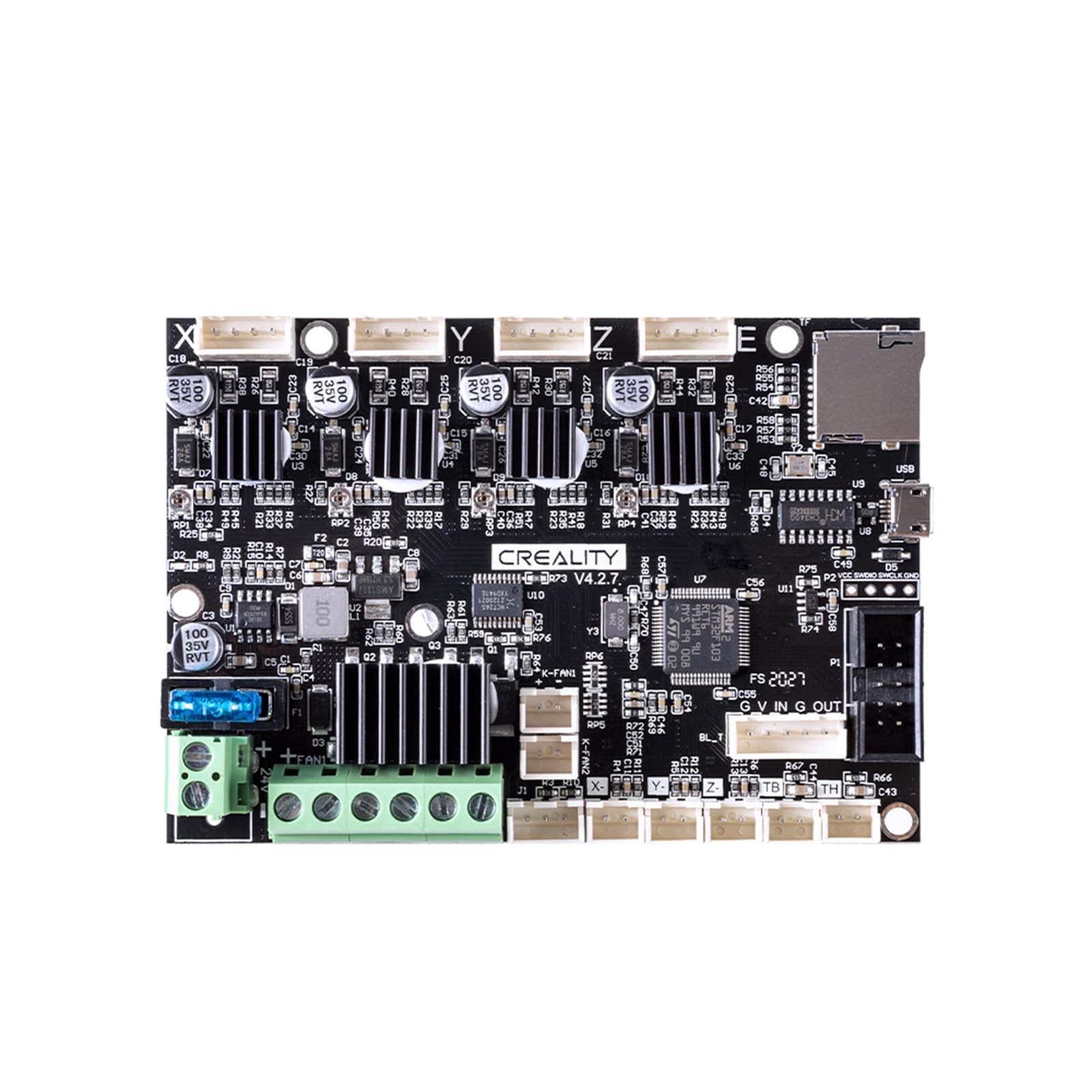 Creality Ender 3 Silent Motherboard, High Performance 32 Bit 3D Printer Black 