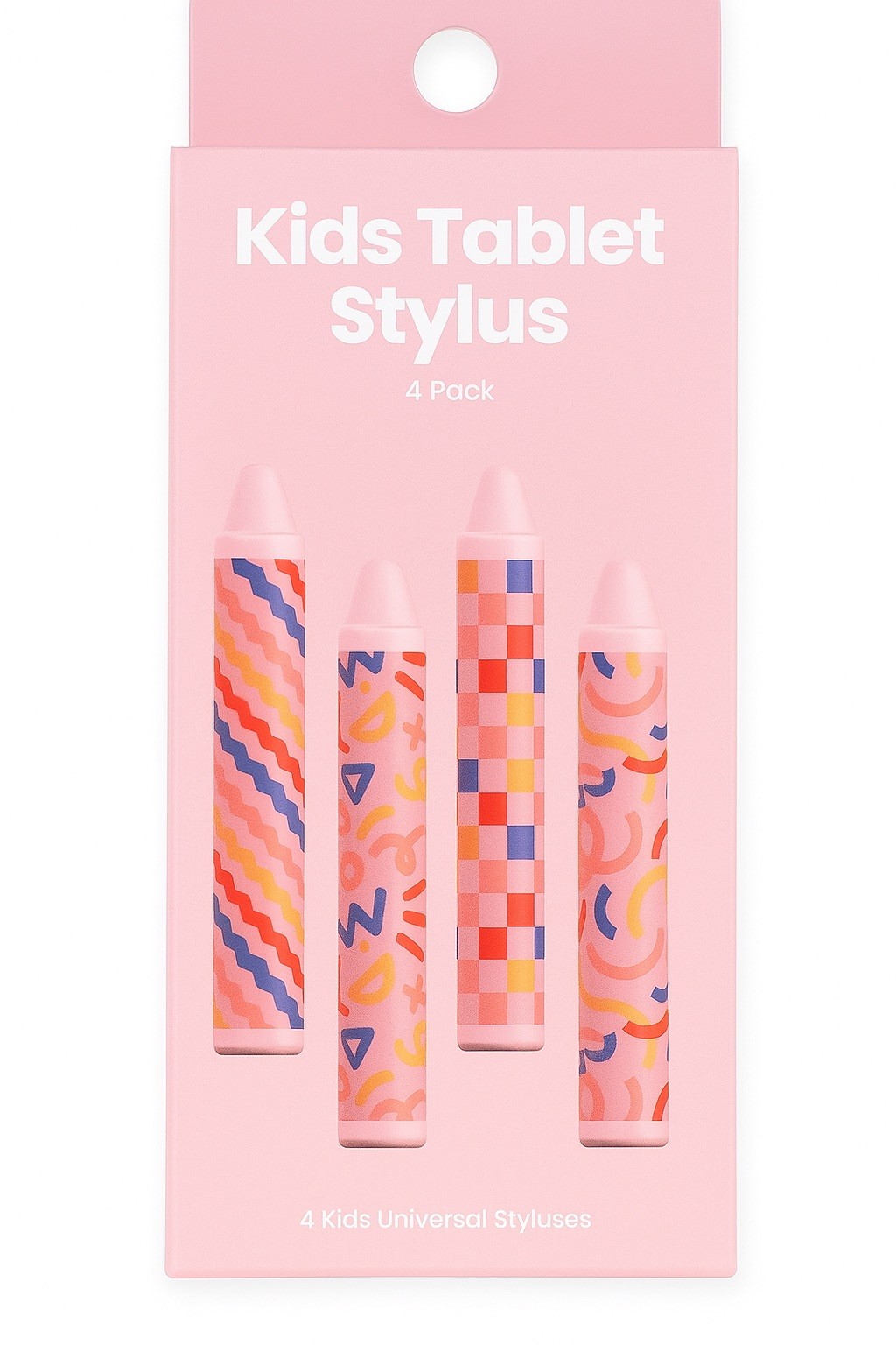 Tablet Stylus Pen 4-Pack Crayon Style | Touchscreen Pens for iPad & Tablets-Kids