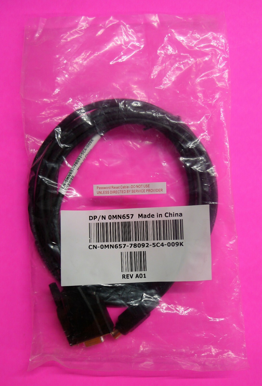 NEW Dell PowerVault Password Reset Service Cable MD3000 3200i MN657