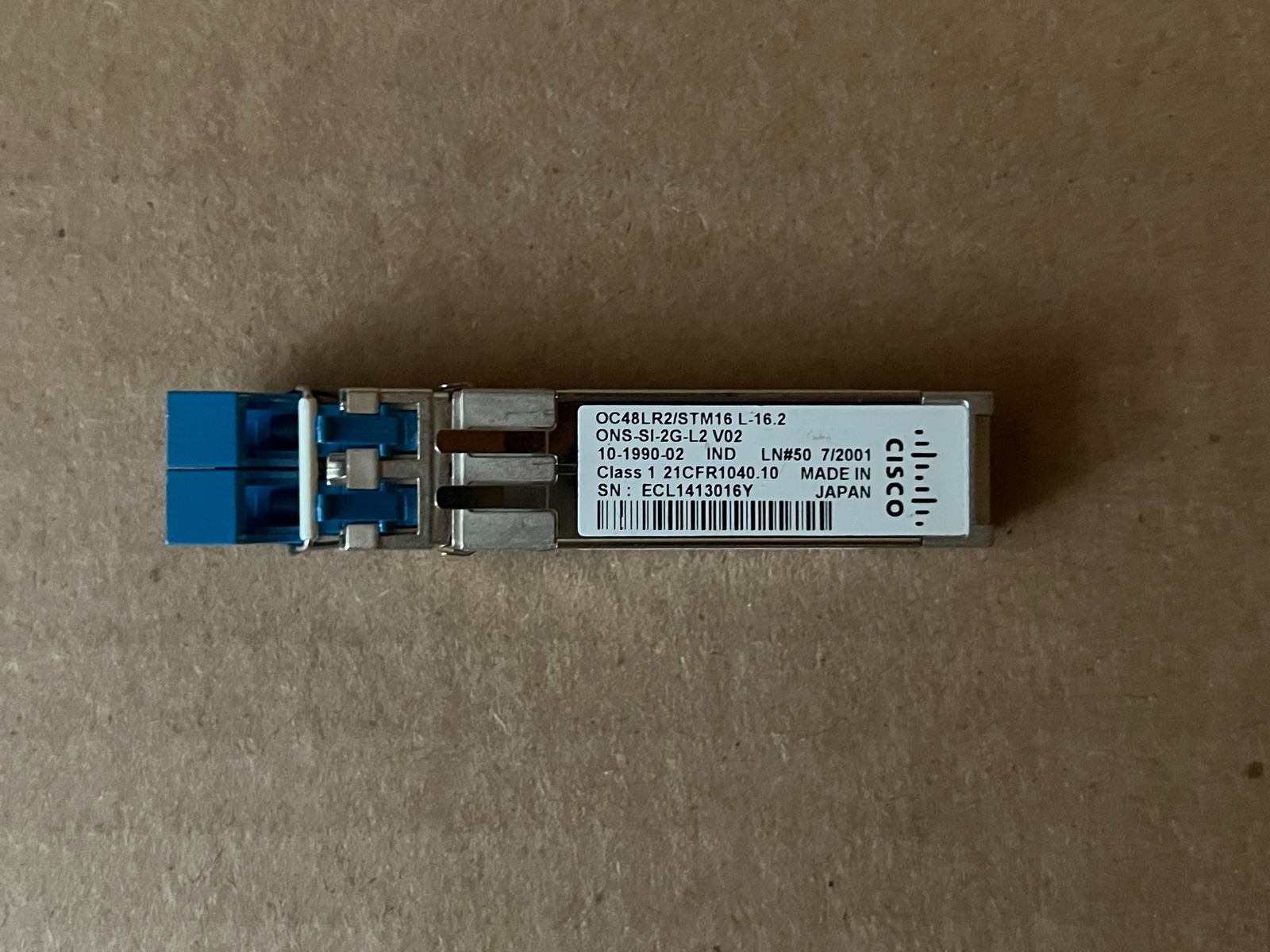 CISCO ONS-SI-2G-L2 V02 OC48LR2/STM16 L16.2 10-1990-02