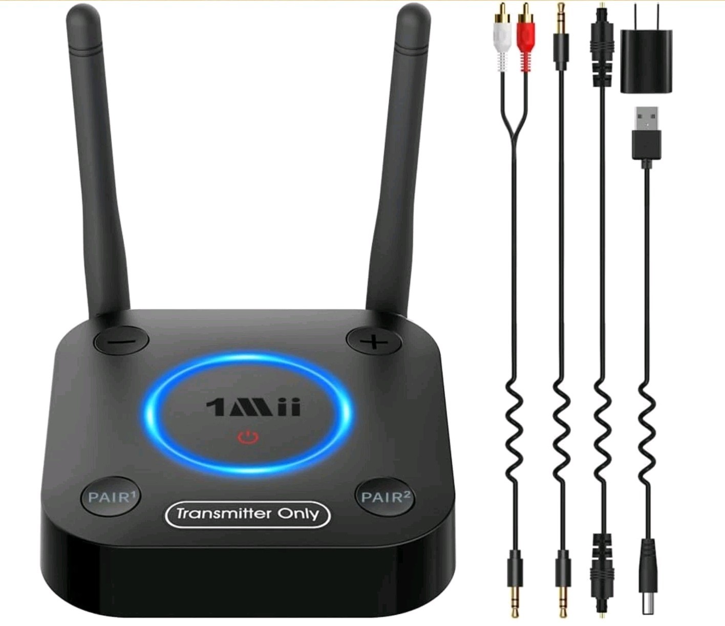 1Mii B06TX Bluetooth 5.3 Transmitter for TV aptX Low Latency Optical RCA AUX