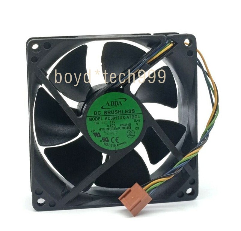 Chassis Cooling Fan For ADDA 92*92*25MM AD0912UX-A7BGL 12V 0.50A 4Pin 9225
