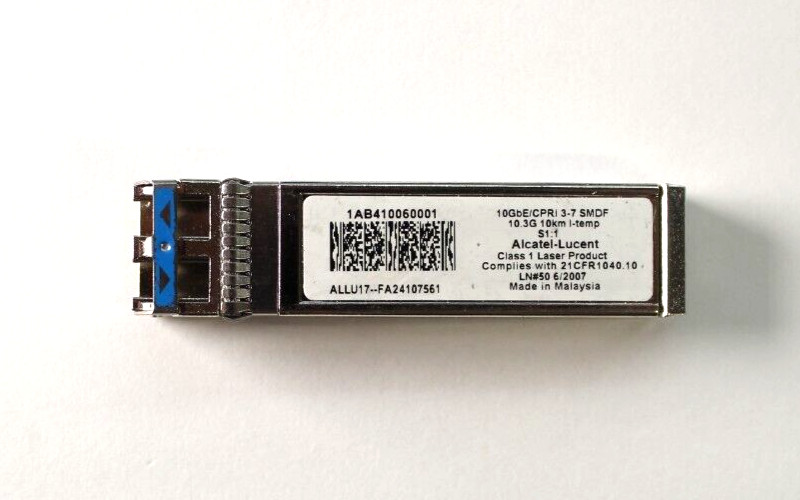 Alcatel-Lucent CPRI 3-7 10GbE/CPRi 10KM I-TEMP 1AB410060001 Optical Transceiver