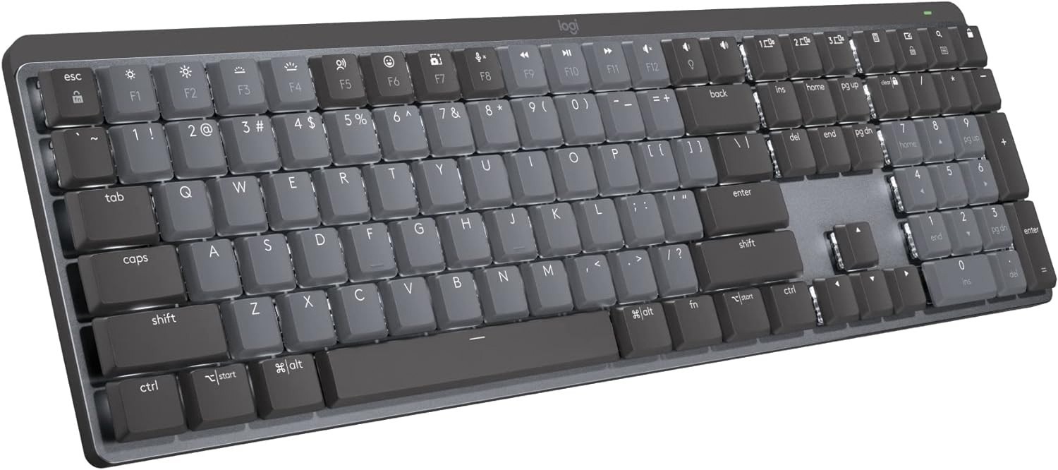 Logitech MX Mechanical Wireless Illuminated Keyboard Tactile - Graphite - NEW