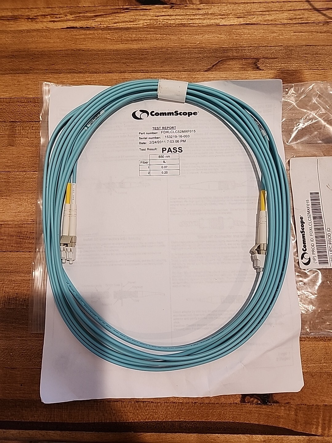 Commscope FDXLCLC52MXF015 Fiber Patch Cord . BRAND NEW