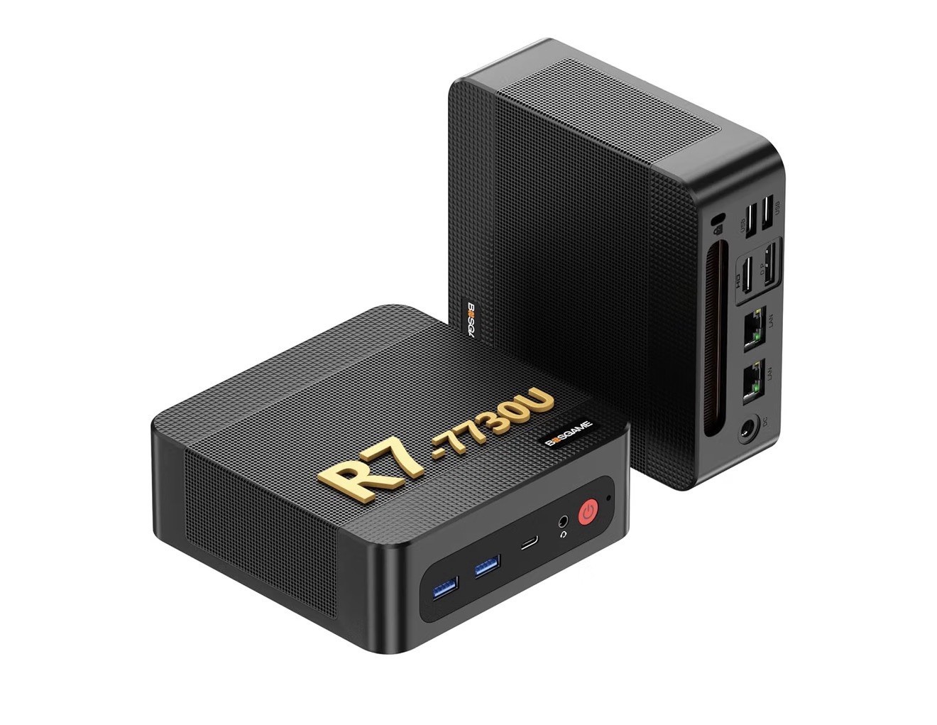 BOSGAME P4 Ultra Effizen Mini PC Ryzen 7 7730U 16GB 1TB WiFi BT Black