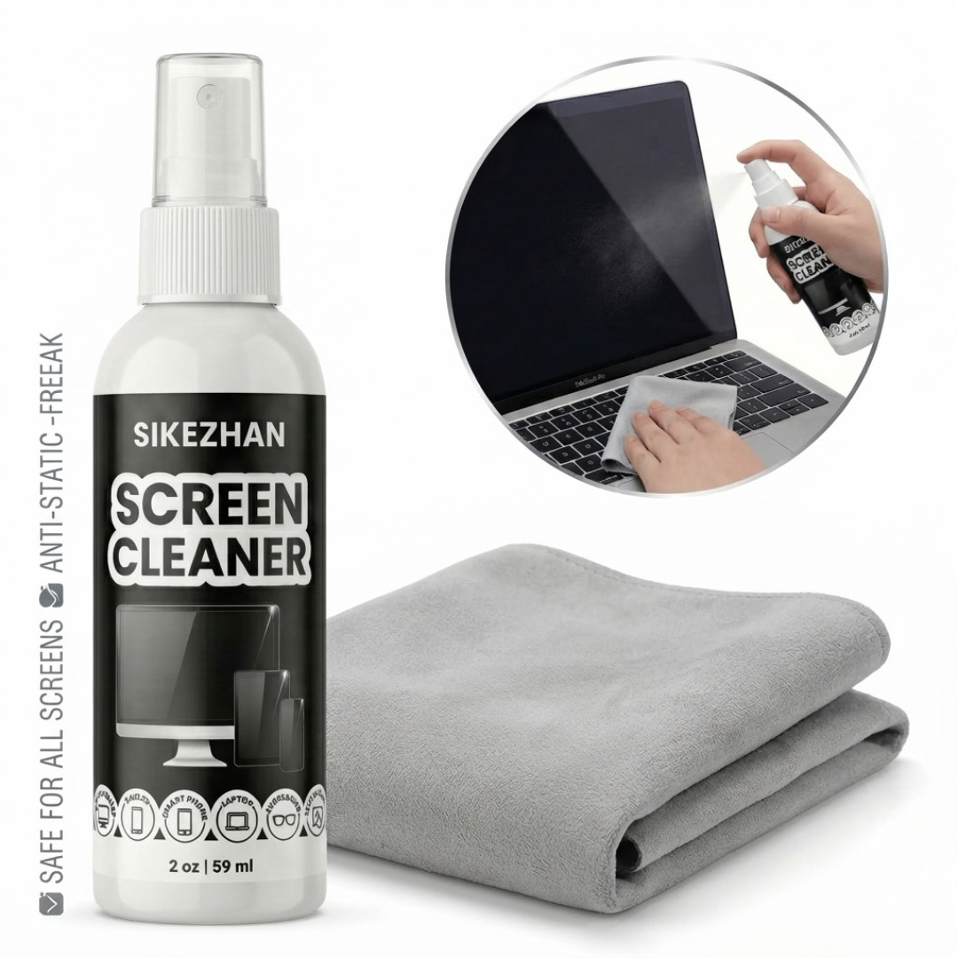 Screen Cleaner Spray Kit with Microfiber Cloth for TV Laptop Phone Tablet Screen