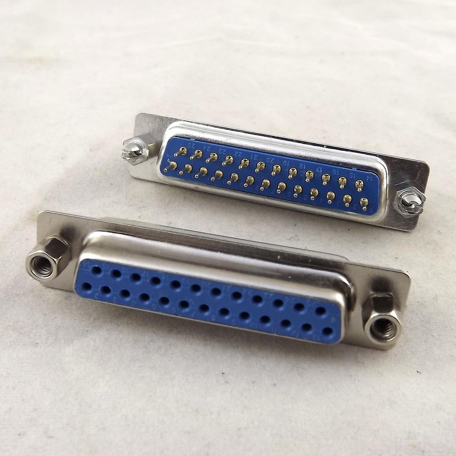 2x DB25 25Pin D-SUB Female DIP PCB Straight Solder Type Connector Adapter 2 Rows
