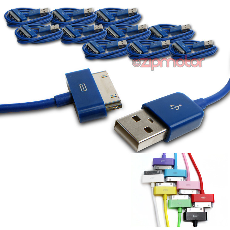10X 6FT USB SYNC DATA POWER CHARGER CABLE APPLE NEW IPAD IPHONE IPOD TOUCH BLUE