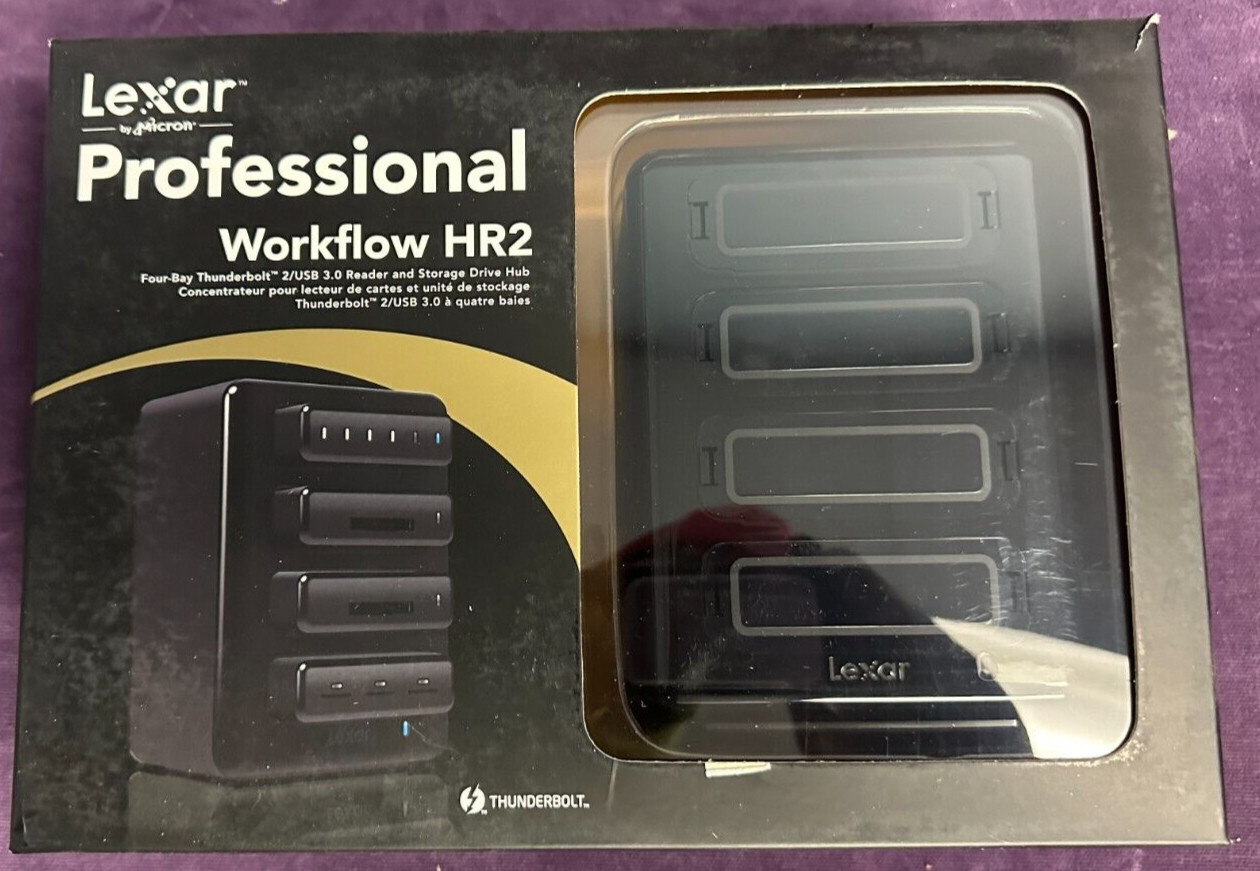 Lexar Professional Workflow HR2 Four-Bay Thunderbolt 2 and USB 3.0 Hub Reader