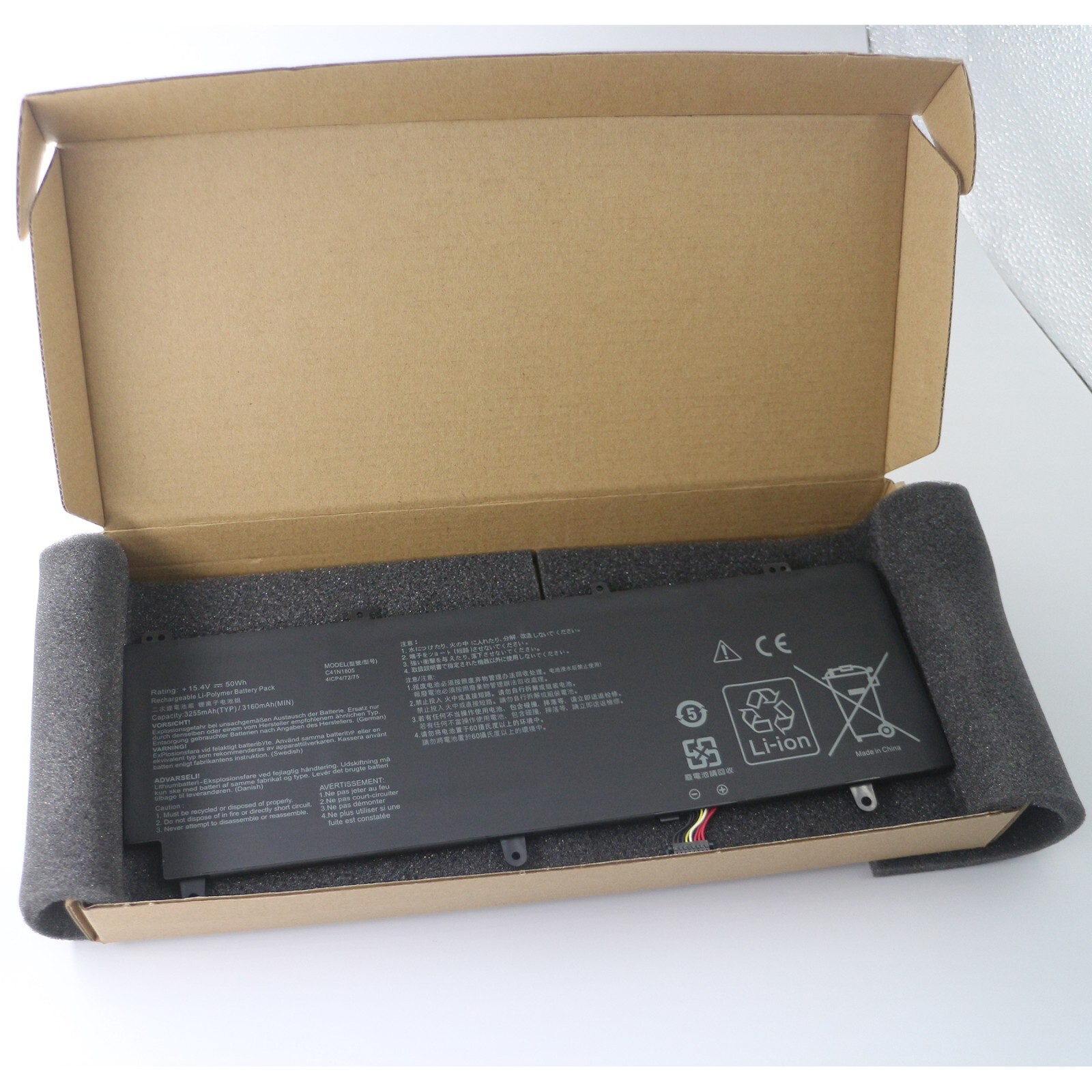 New C41n1805 50wh Battery For Asus Rog Zephyrus S Gx531 Gx531gm Gx531gs Gx531gx