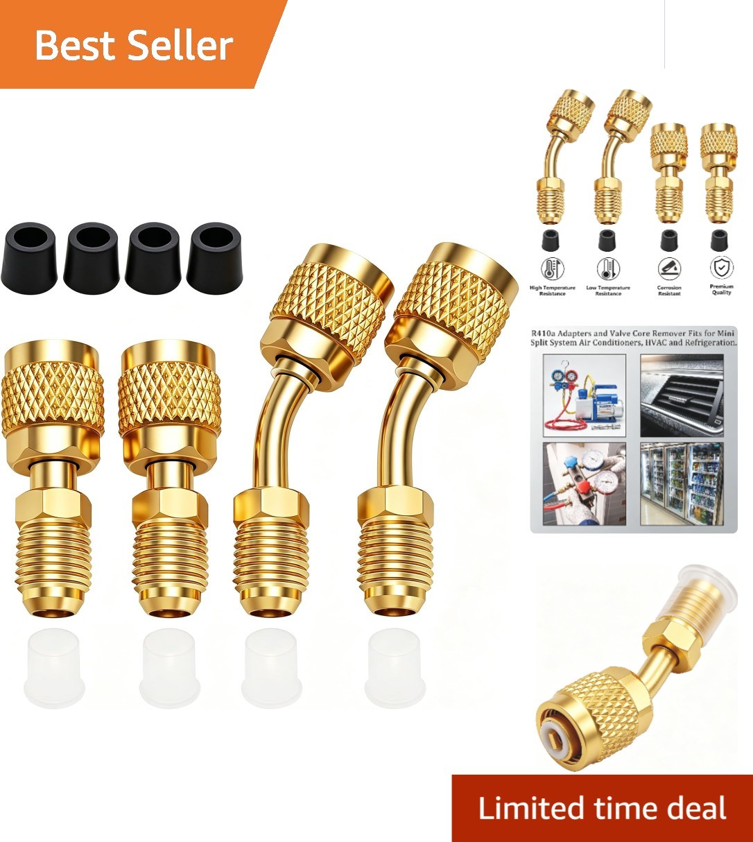 R410A Brass Adapter Set for HVAC: Compact, Leak-Proof, and Reliable Connections