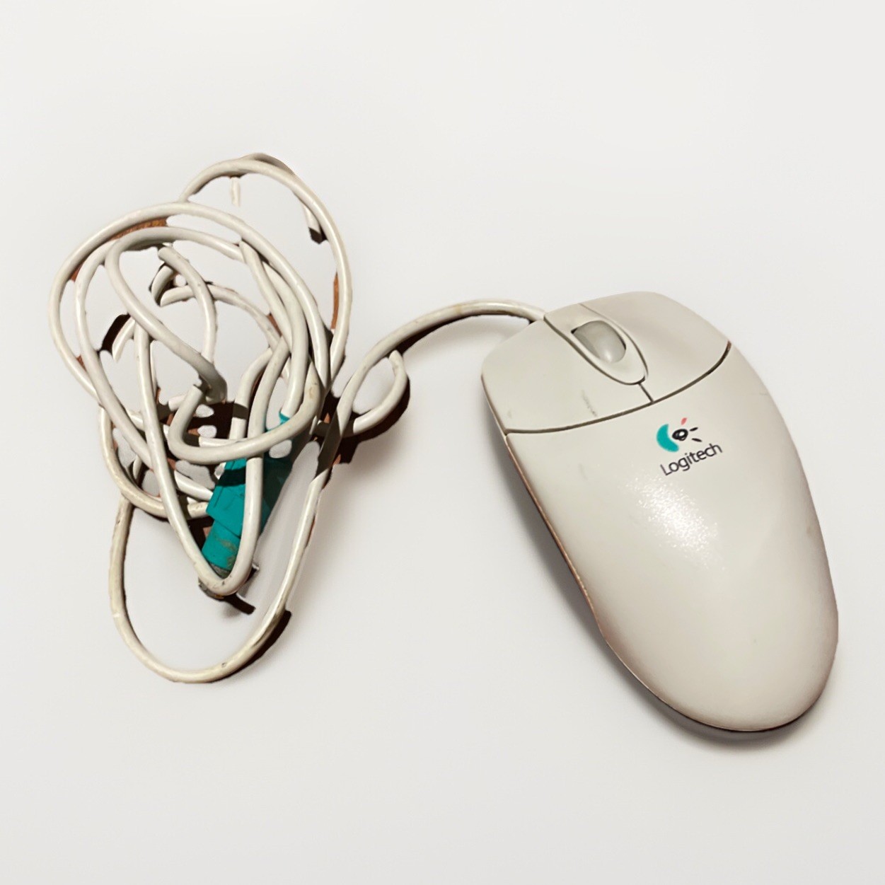 Vintage Logitech M-S48 Mechanical PS/2 Wired Ball Mouse