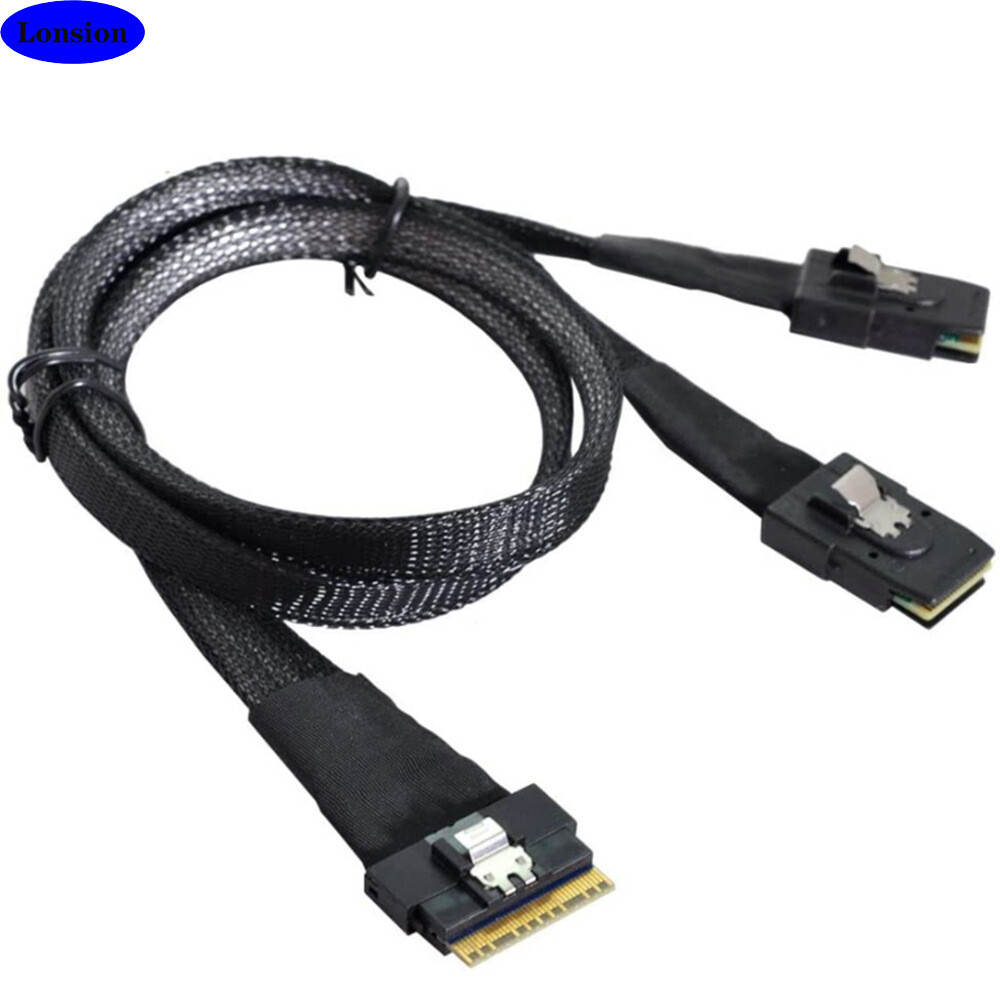 SLIM SAS SF-8654 8I to 2 Ports MINI SAS 8087 server connection Cable