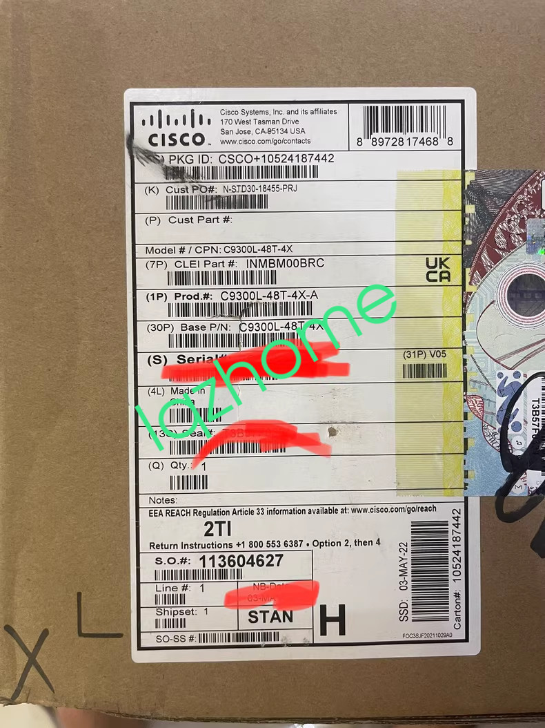 New Genuine Cisco C9300L-48T-4X-A Network Switch, ships today