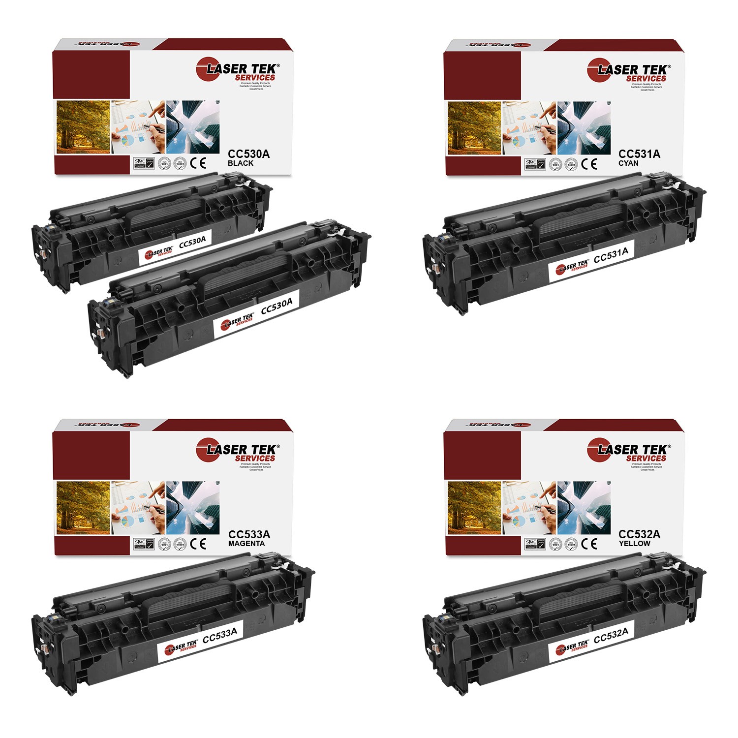 5Pk LTS 304A B C M Y Compatible for HP LaserJet CP2025 CP2025n Toner Cartridge