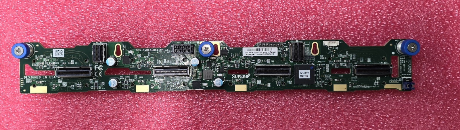 Supermicro BPN-NVME5-HS119N-S8 Eight SAS3/SATA3/NVMe4/NVMe5 Backplane