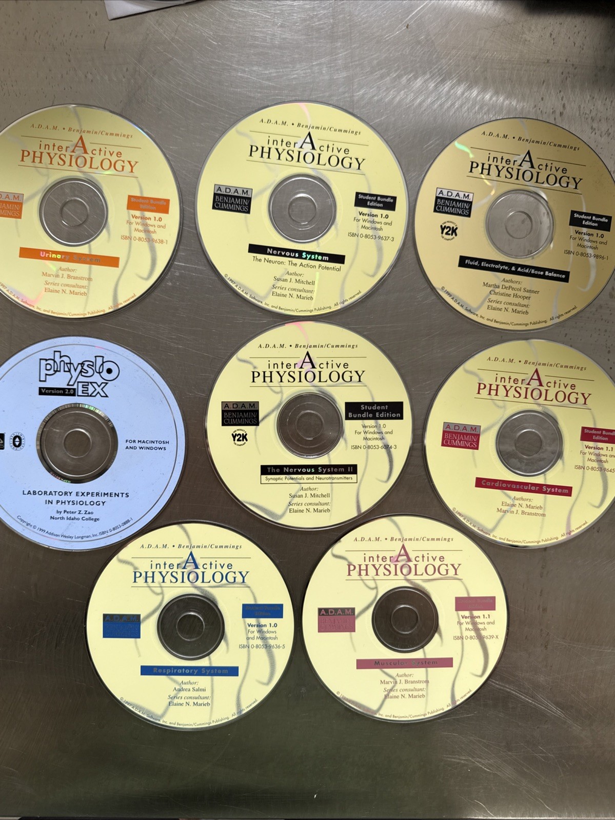 ⭐️⭐️⭐️⭐️⭐️ Interactive Physiology 8 Disc Set No Case Discs Only