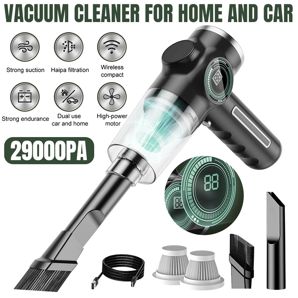 29000Pa Mini Vacuum Cleaner 120W Strong Suction Handheld for Car & Keyboard