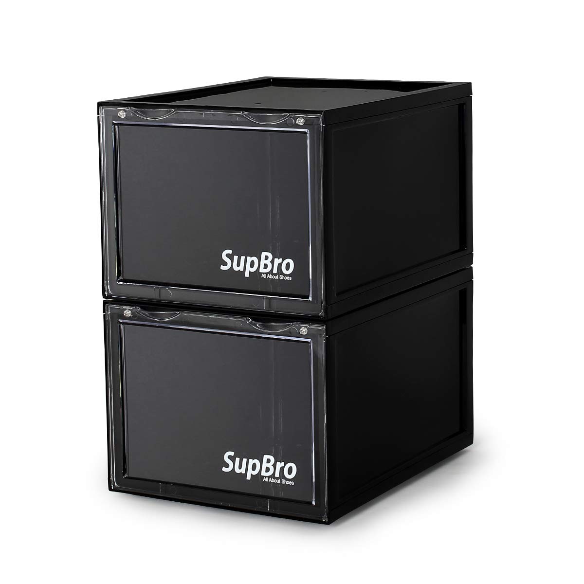 Collection Crate - Easy Access Storage Shoes Box -Plastic Foldable Stackable