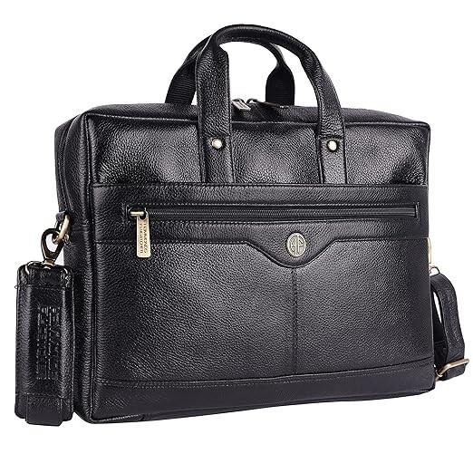 Genuine Leather Office Bag for Men - Stylish Executive Leather Bag for Men, 15.6
