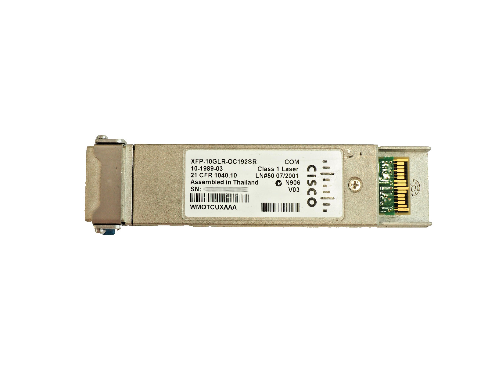 Cisco XFP-10GLR-OC192SR 10-1989-01/02/03 Optical Transceiver