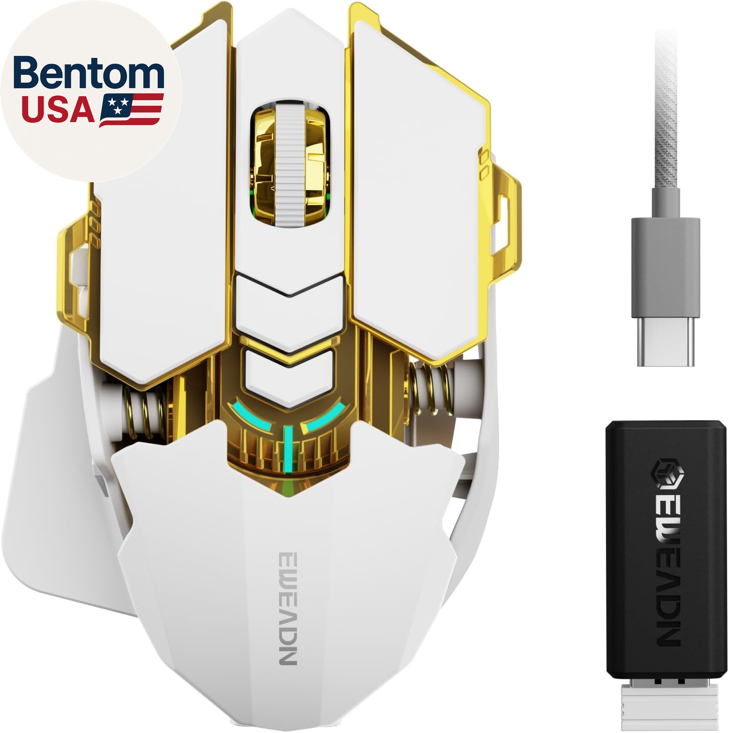 G5 Wireless Gaming Mouse, 12800 Adjustable DPI Ergonomic Mouse with 6 RGB Backli