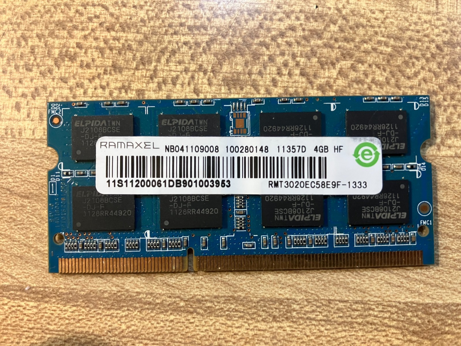 Gently Used RAMAXEL NB041109008 100280148 4GB Notebook Dimm