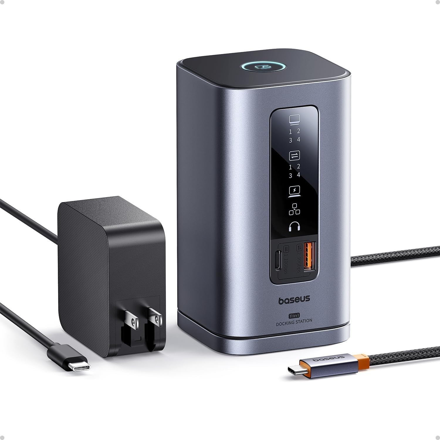 Baseus Spacemate 11-in-1 Docking Station with Power Supply 3 Monitor