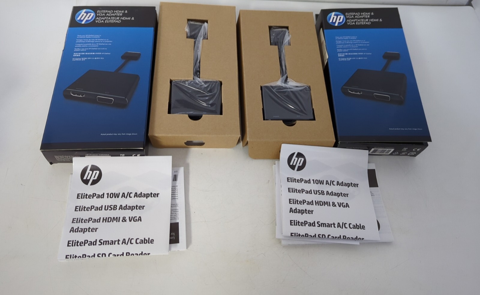 LOT OF 2 HP ELITEPAD HDMI & VGA ADAPTER  H3N45AA