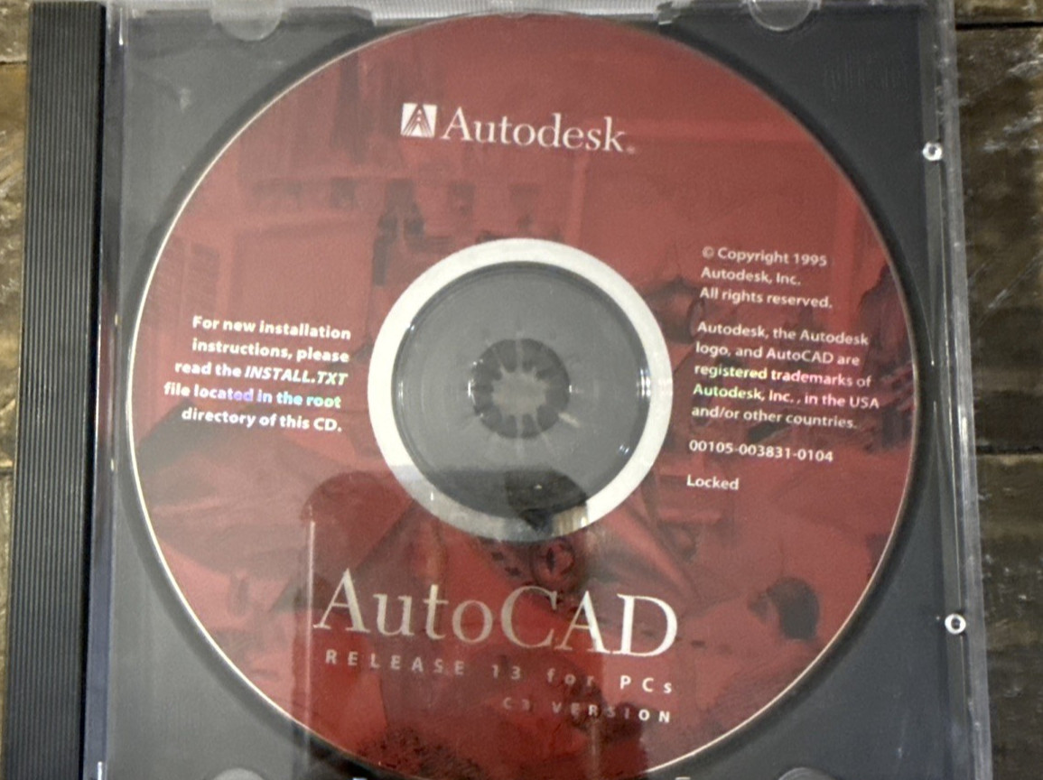 Autodesk AutoCAD PC CD Rom Software