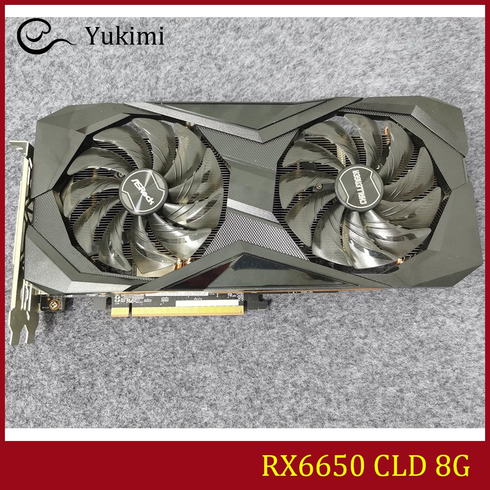 FOR ASROCK Radeon RX 6650 XT Challenger D 8GB OC AMD GDDR6 Video Graphics Card