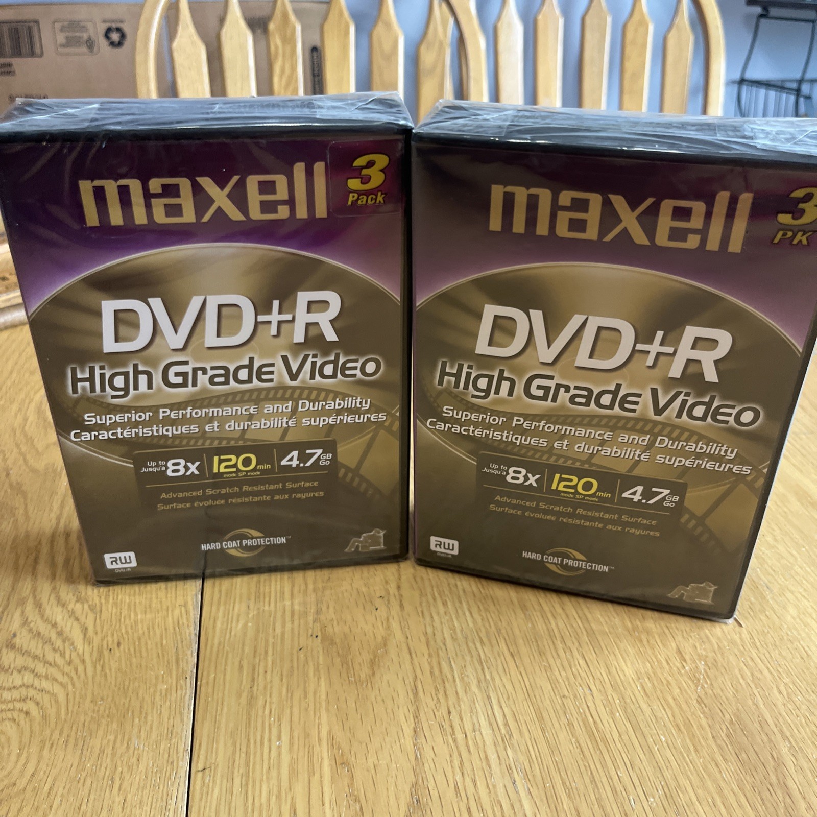 Maxell DVD+R - High Grade Video - 120 Min - 4.7 GB Two - 3 Packs- New/Sealed