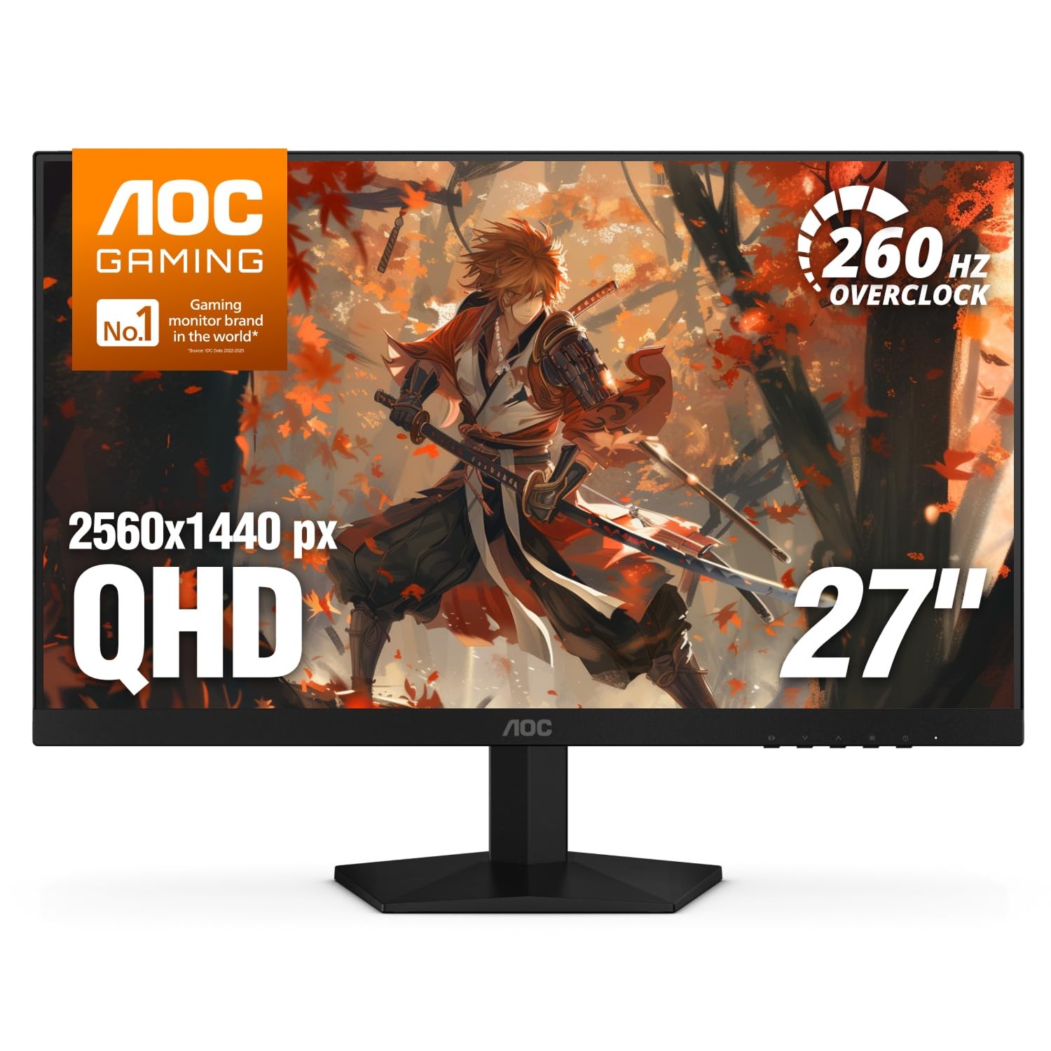 AOC 27" Gaming Monitor QHD 260Hz Overclocked IPS NVIDIA G-SYNC Q27G41ZE
