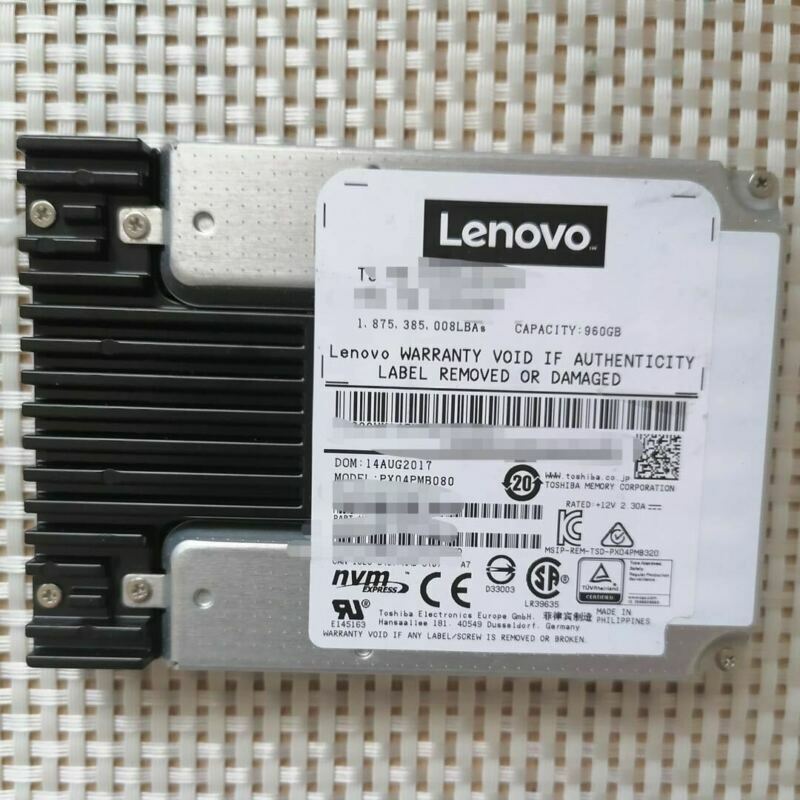 Toshiba 1.6TB SSD PCIE NVME KCM51VUG1T60 DOM:15JUL2019 Solid STATE Drive 1.6 TB