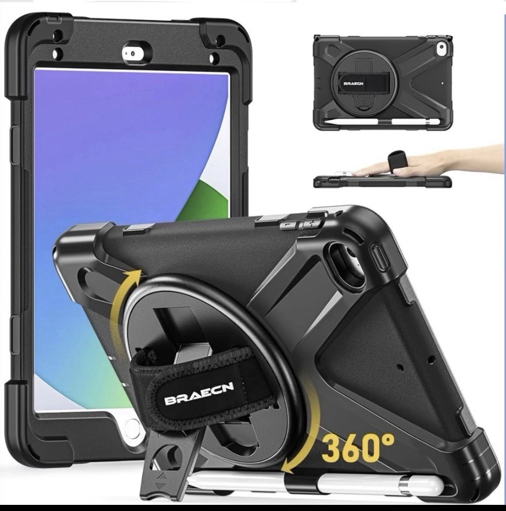 BRAECN iPad Mini 5 Case Heavy Duty Shockproof Protective Rugged Black